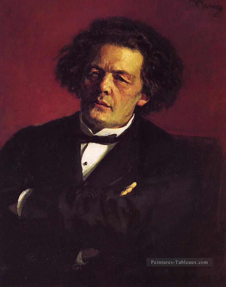 Portrait du pianiste chef d’orchestre et compositeur AG Rubinstein russe réalisme Ilya Repin Peintures à l'huile